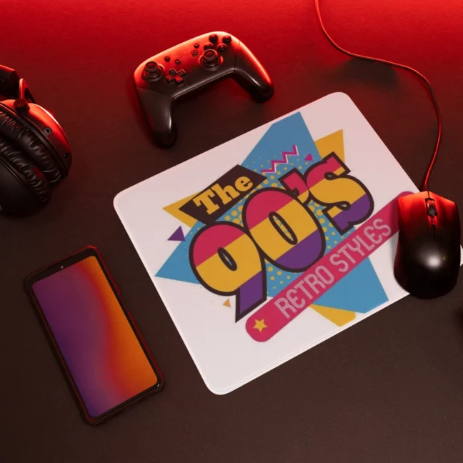 90 Kids Nostalgic Printed Mousepad