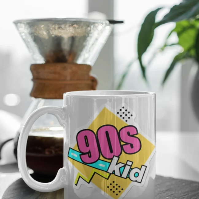 White Mug 330 Ml 90 Kids Nostalgic Printed Mug
