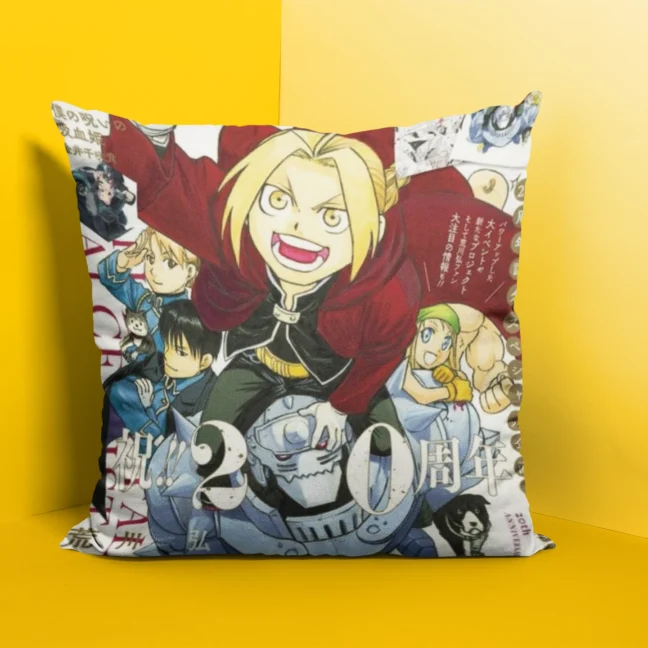 Anime Fma Full Mental Alchemist Printed Cushion Size 12 By 12 With Filler