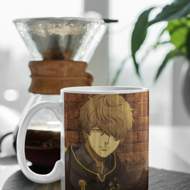 White Mug 330 Ml Anime Black Clover Printed Mug