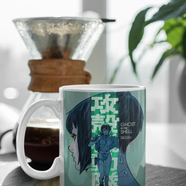 White Mug 330 Ml Anime Ghost In The Shell Printed Mug
