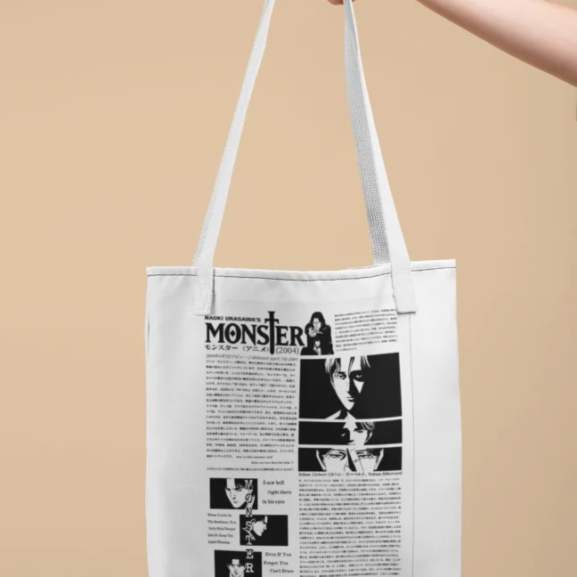 Anime Johan Monster Printed Tote Bag