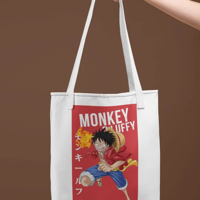 Anime Monkey D Luffy Printed Tote Bag