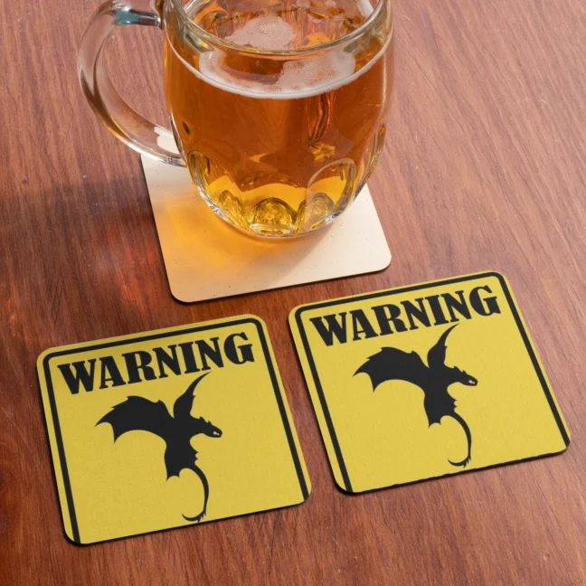 Game Of Thrones House Of The Dragon Printed Premium Tea Coaster Set Of 2