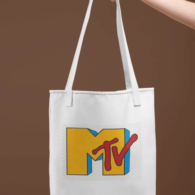 90 Kids Nostalgia Mtv Printed Tote Bag