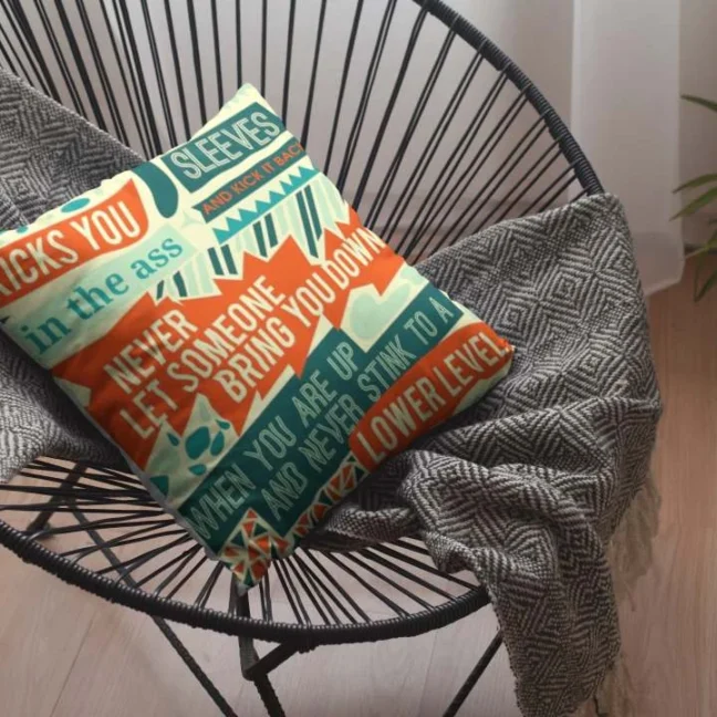 Therareparrot Motivational When Life Kicks You Printed Premium Tea Coaster Set Of 2