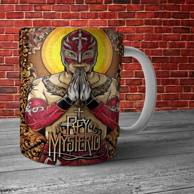 Therareparrot Wwe Mug Ray Mysterio Printed White Mug
