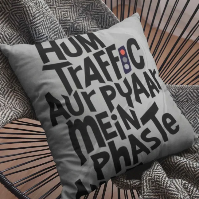 Therareparrot Traffic Printed Quirky Cushion