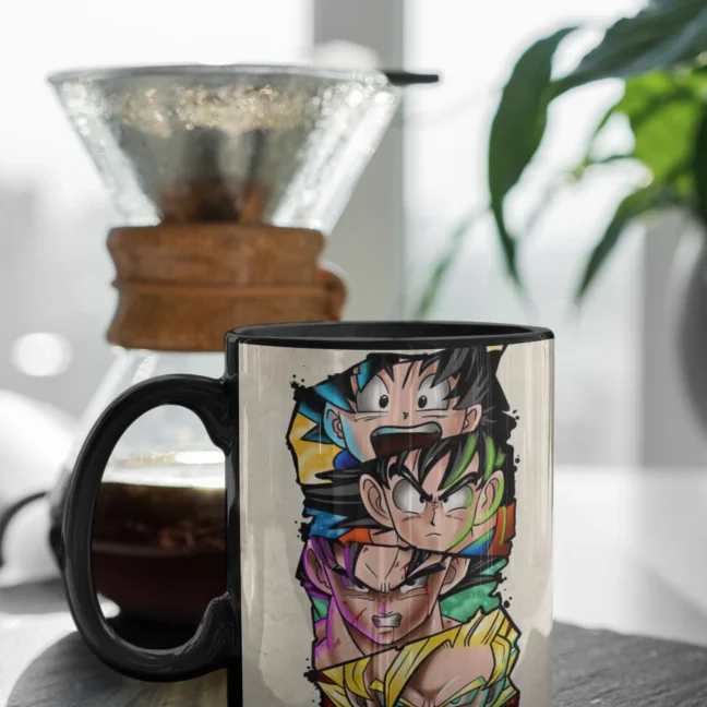 Anime Dragon Ballz Black Mug