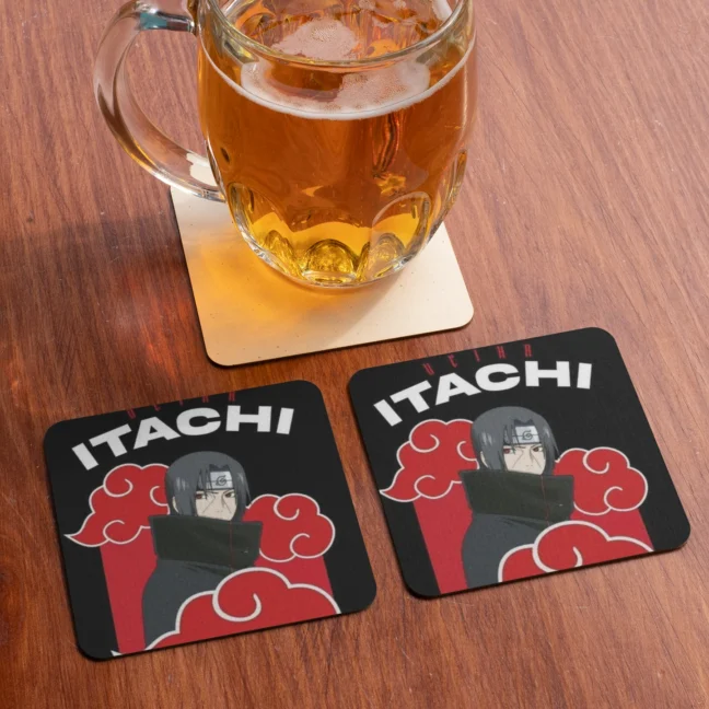 Anime Itachi Premium Tea Coaster Set Of 2