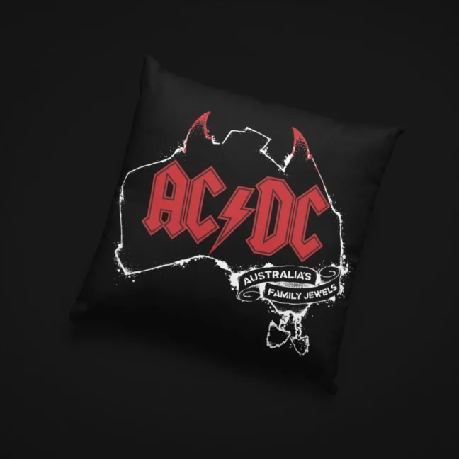 Clubofthefreaks Black Acdc PillowThrow Pillow|Cushion With Filler