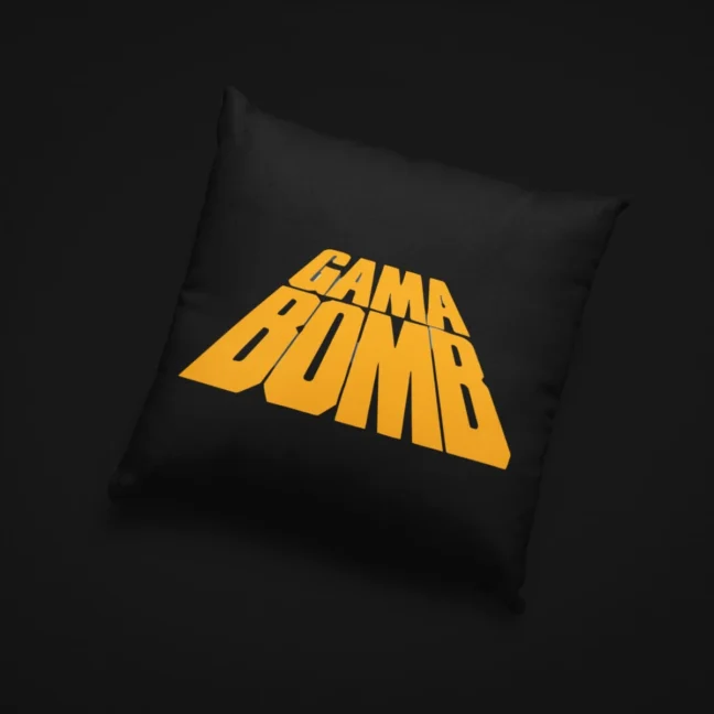 Clubofthefreaks Black Gamabomb DecorativeThrow Pillow|Cushion With Filler