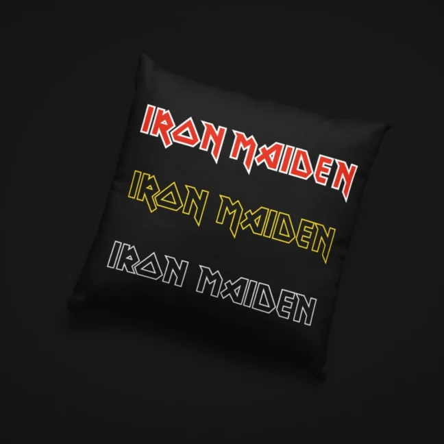 Clubofthefreaks Black Ironmaiden PillowThrow Pillow|Cushion With Filler