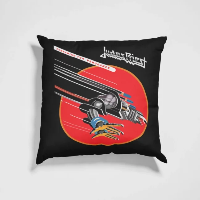 Clubofthefreaks Black Judaspriest PillowThrow Pillow|Cushion With Filler