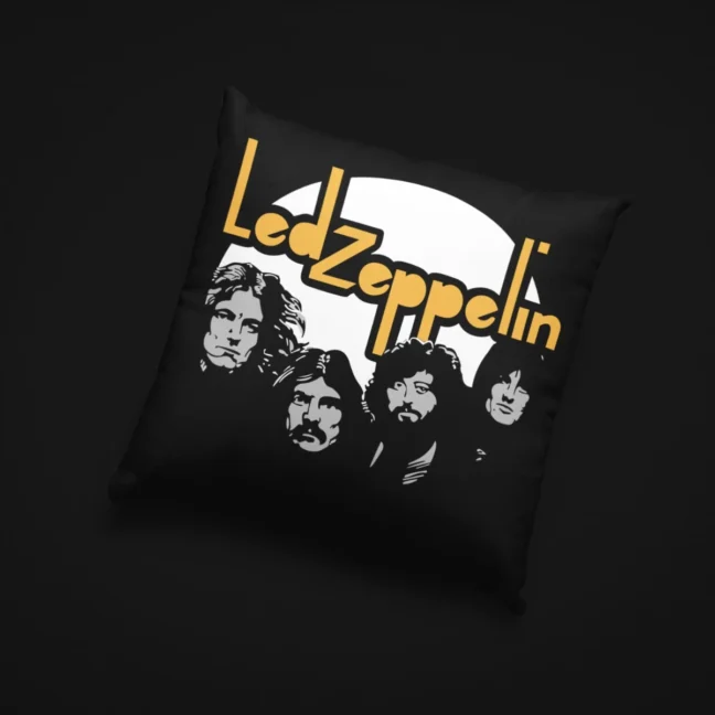 Clubofthefreaks Black Ledzeppelin Pillow DecorativeThrow Pillow|Cushion With Filler