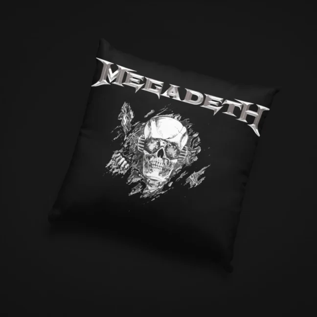 Clubofthefreaks Black MegaskullThrow Pillow|Cushion With Filler