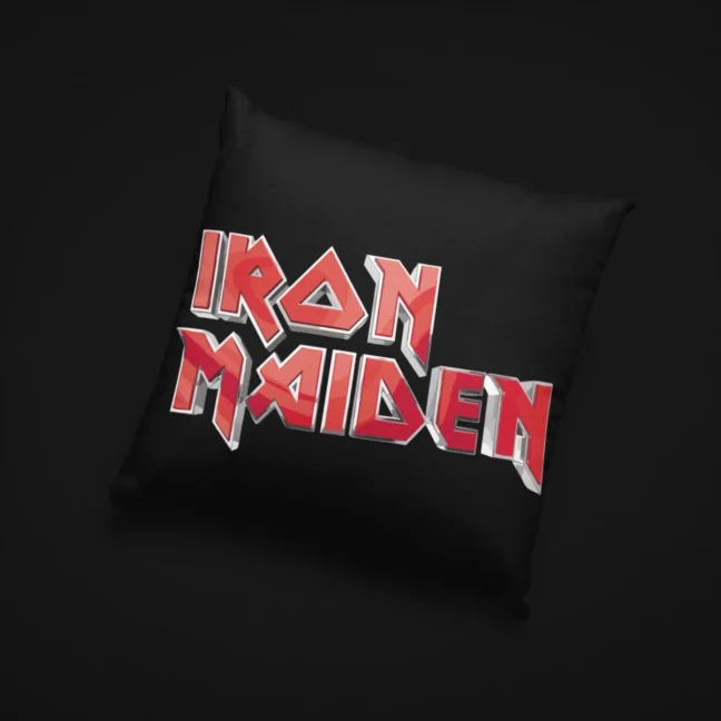 Clubofthefreaks Black Red IronmaidenThrow Pillow|Cushion With Filler