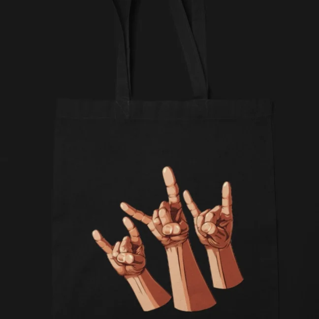 Clubofthefreaks Black Rockon Tote Tote Bag