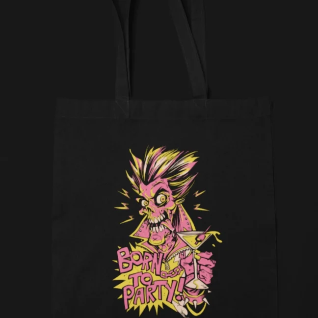 Clubofthefreaks Bornpartyzombie Black Tote Bag