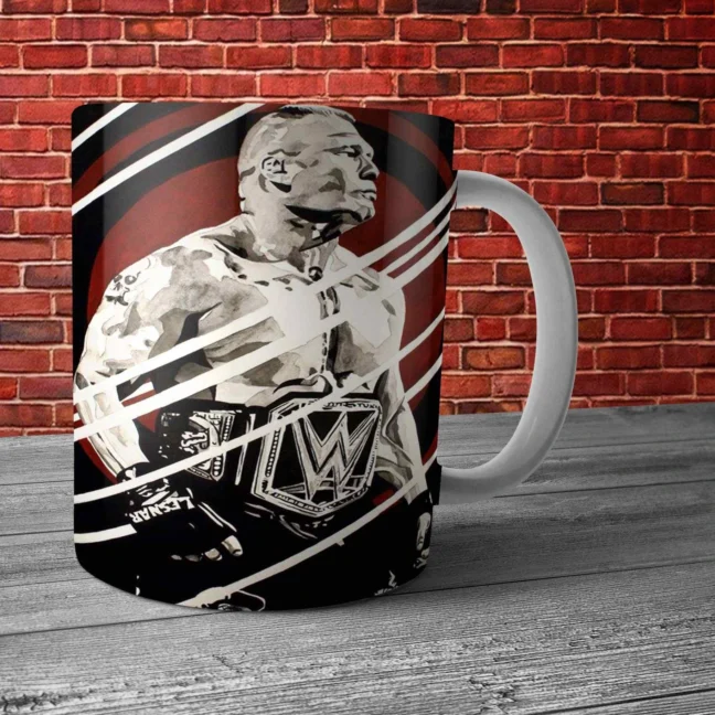 Therareparrot Wwe Brock Lesner Printed White Mug