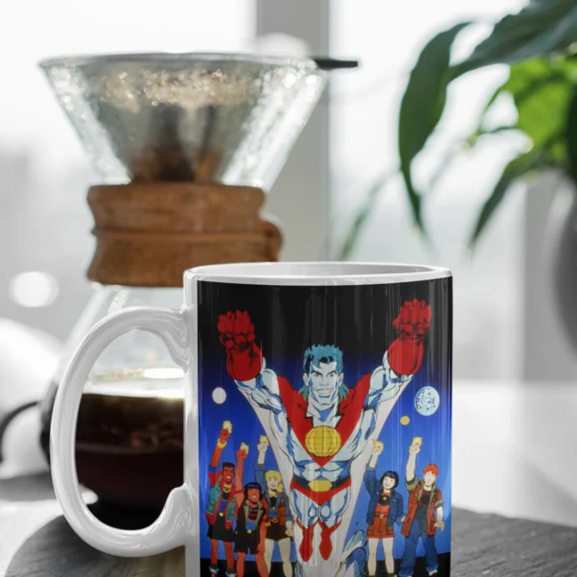 White Mug 330 Ml90 Kids Nostalgic Captain Planet Printed Mug