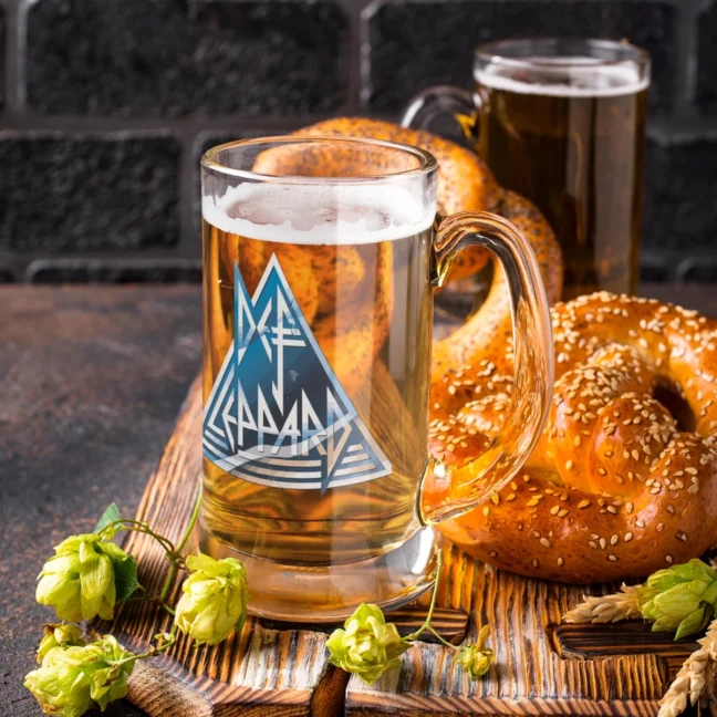 Clubofthefreaks Def Leppard Amber Beer Mug With Handle