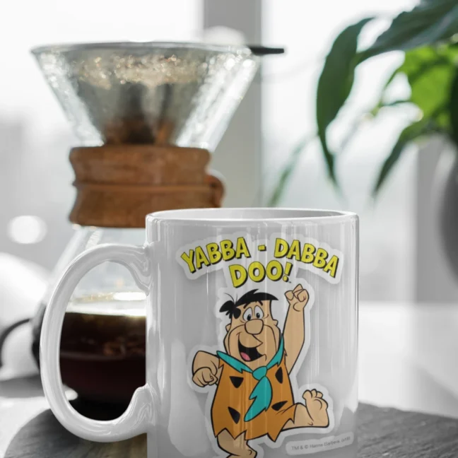 White Mug 330 Ml90 Kids Nostalgia Flinstones Printed Mug