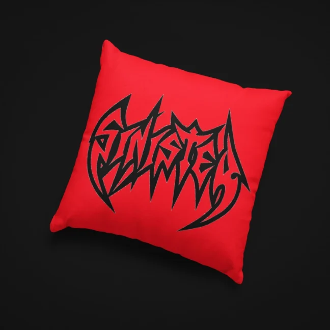 The Rare Parrot glitchy_red - Decorative throw pillow
