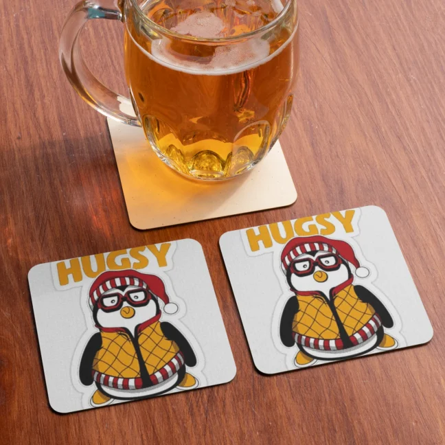 Therareparrot Friends Tv Series Hugsy Printed Premium Tea Coaster Set Of 2