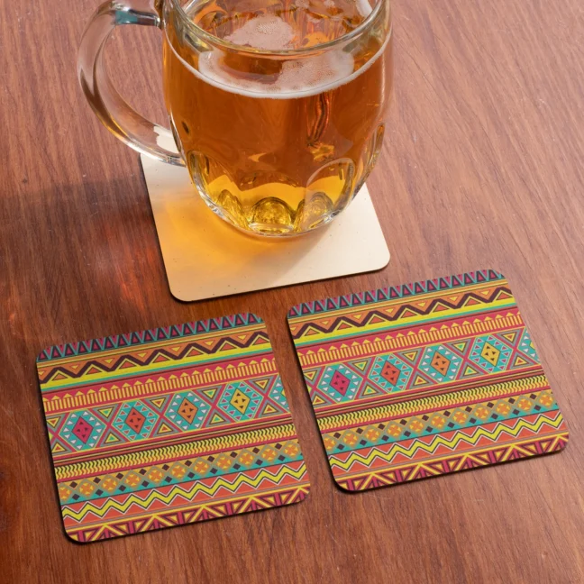 Therareparrot Illustration Aesthetic Art Printed Premium Tea Coaster Set Of 2