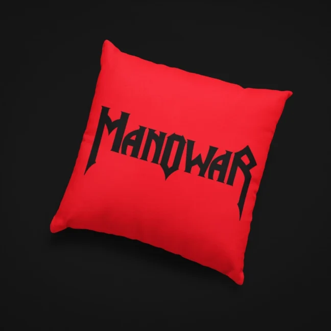 The Rare Parrot manowar_red - throw_pillow
