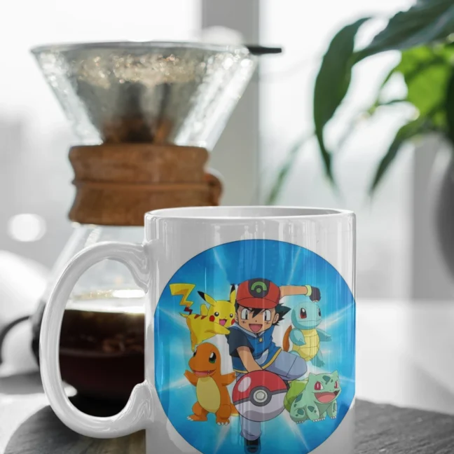 White Mug 330 Ml-Pokemon printed mug