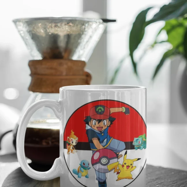 White Mug 330 Ml-Pokemon printed mug