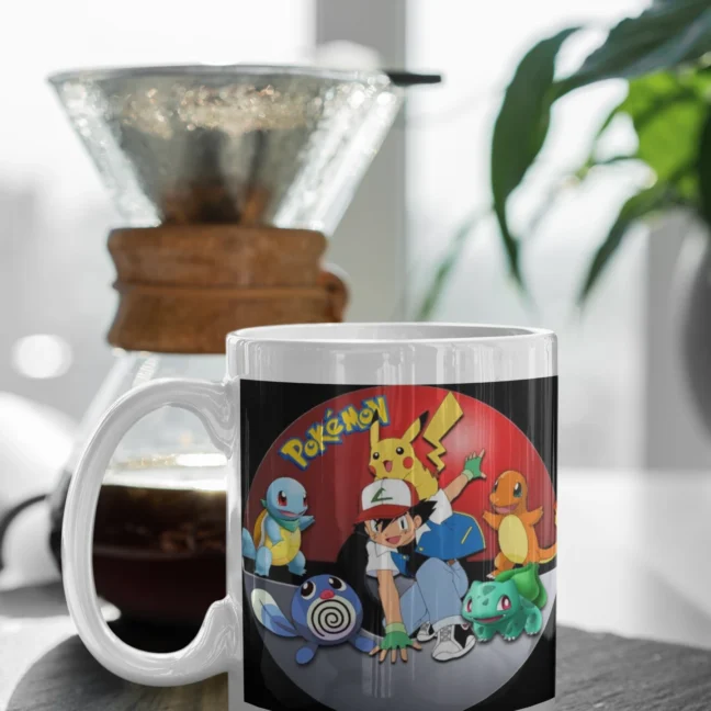 White Mug 330 Ml-Pokemon printed mug
