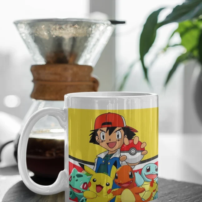 White Mug 330 Ml-Pokemon printed mug