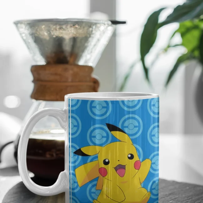 White Mug 330 Ml-Pokemon printed mug