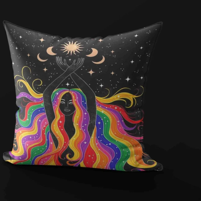 Therareparrot Psychedalic Printed Cushion