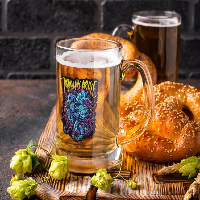 Clubofthefreaks Punkin Amber Pint Glass