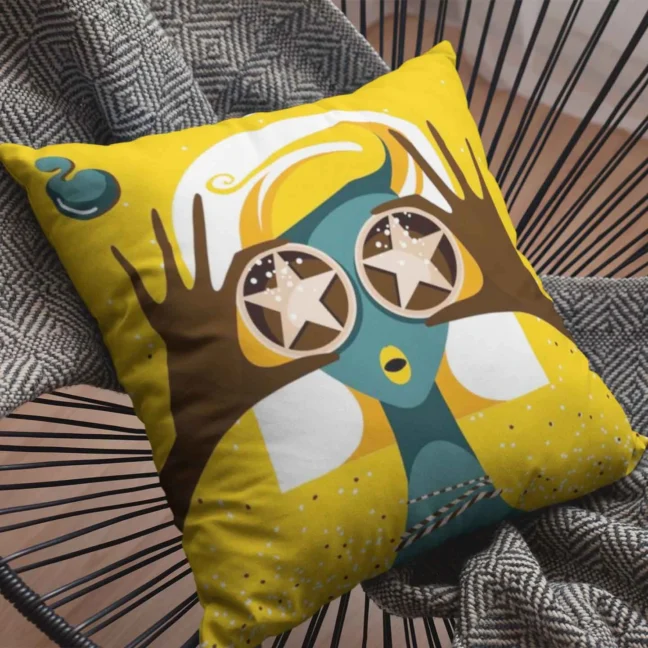 Therareparrot Quirky Illustration Art Printed Quirky Cushion