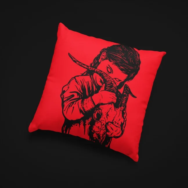 The Rare Parrot red_goat_pillow - Decorative Throw Pillow