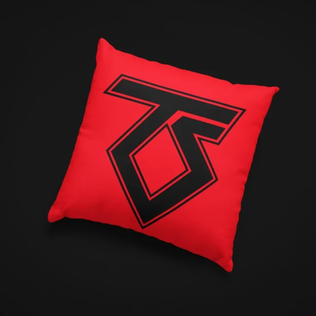 The Rare Parrot red_logo_pillow - premium_throw_pillow
