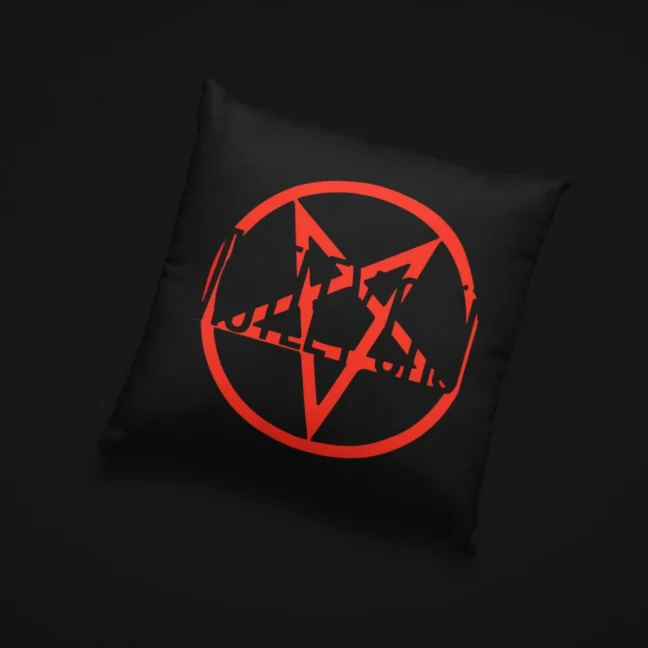 Clubofthefreaks Red PentagramThrow Pillow|Cushion With Filler