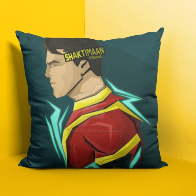 90 Kids Nostalgia Shaktiman Printed Cushion Size 12 By 12 With Filler