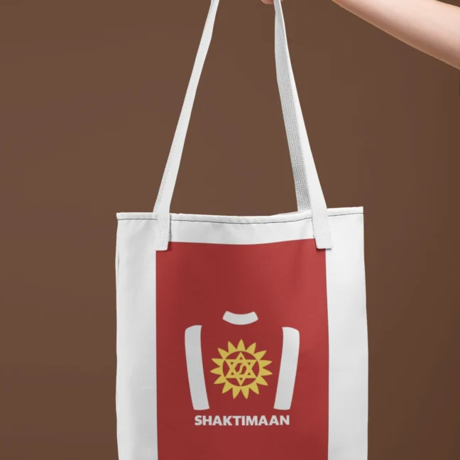 90 Kids Nostalgia Shaktiman Printed Tote Bag