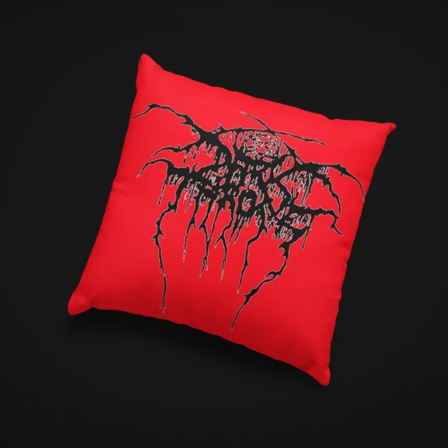 The Rare Parrot skull_red - Throw pillow
