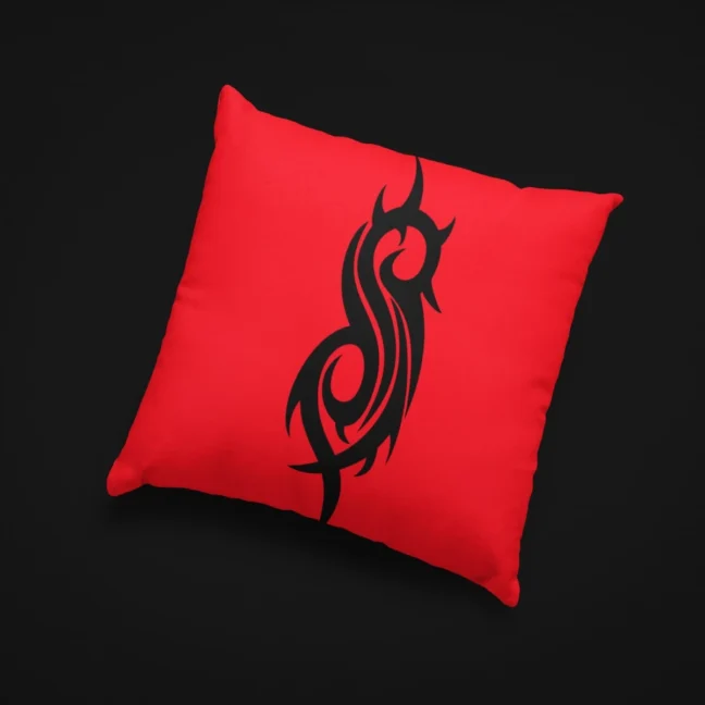The Rare Parrot slipknot_red - Throw Pillow Cover