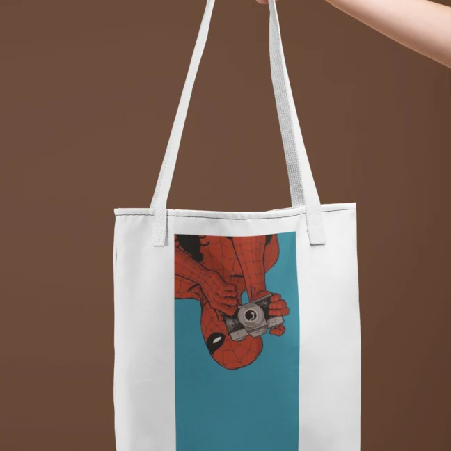Superhero Theme Spiderman Printed Tote Bag