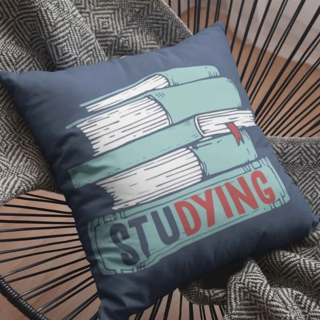 Therareparrot Studying Printed Quirky Cushion