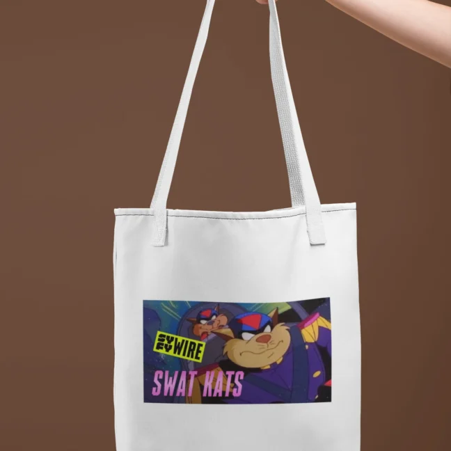 90 Kids Nostalgia Swatkats Printed Tote Bag