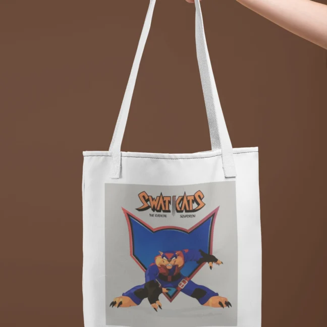 90 Kids Nostalgia Swatkats Printed Tote Bag